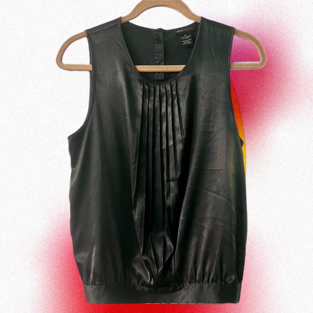 sleveless satin blouse